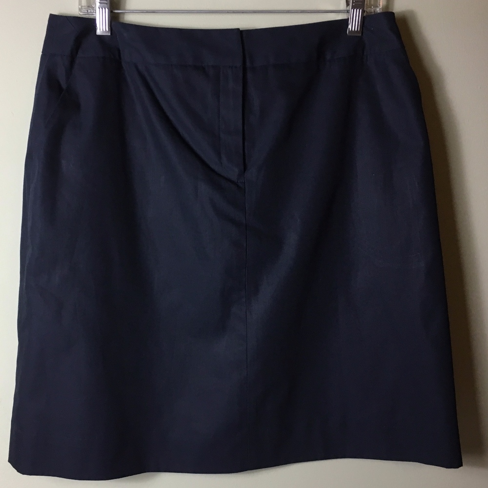 Jones New York Navy Blue Cotton Skirt